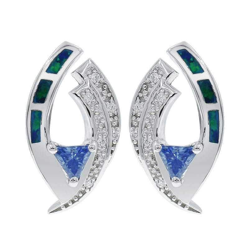 925 silver opal earrings for women