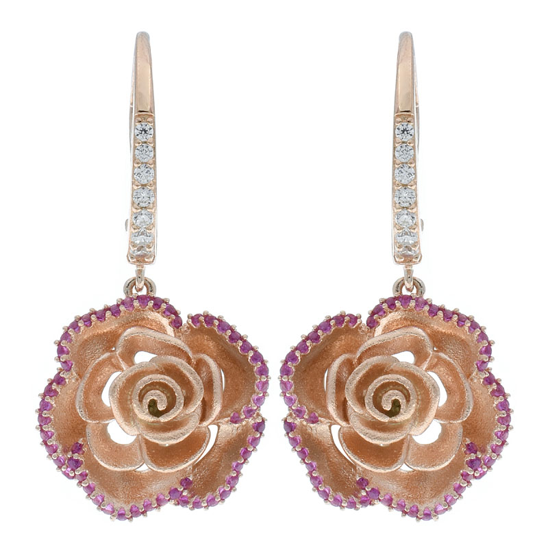 Wholesale Women Rose Earrings