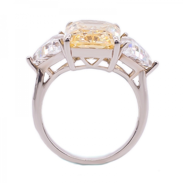 Kadınlar için 925 elmas sarı nişan yüzüğü 