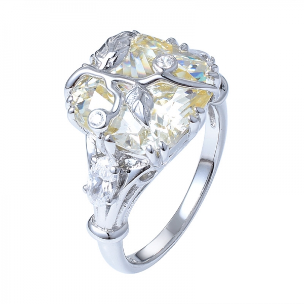 en çok satan eton takı sarı elmas cuhion elmas yüzüğü kesip oluşturulan  