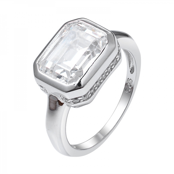 elmas g renkli kübik zirkon zümrüt kesim 925 gümüş nişan yüzüğü 